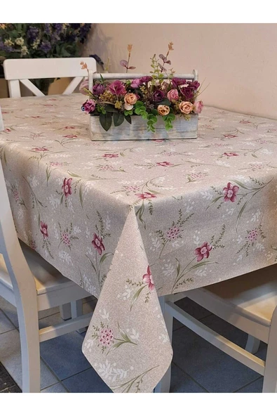 Elyaflı Pvc Muşamba - Desenli Silinebilir Masa Örtüsü - Resim 4