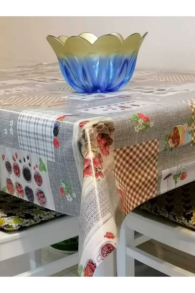 ELYAFLI PVC MUŞAMBA - DESENLİ SİLİNEBİLİR MASA ÖRTÜSÜ ürün görseli