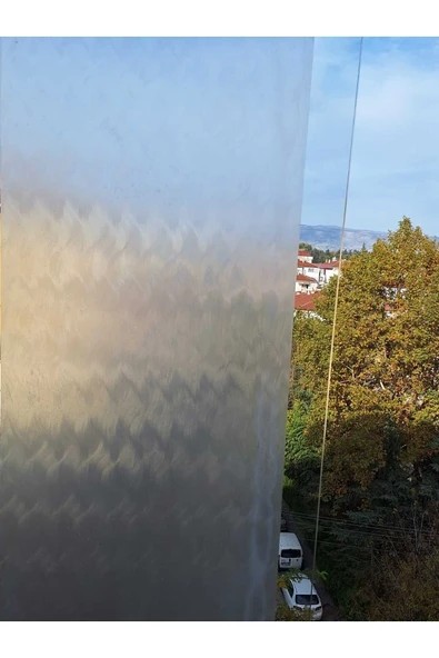 Dekoratif Şeffaf Cam Folyosu | Kendinden Yapışkanlı – Buzlu Cam Görünüm ürün görseli