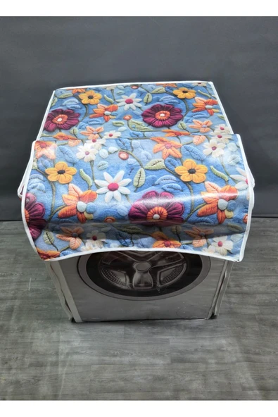 Kumaş Dokulu PVC Çamaşır & Kurutma Makinesi Örtüsü – Su Geçirmez, Dayanıklı ve Modern Tasarım - Resim 5