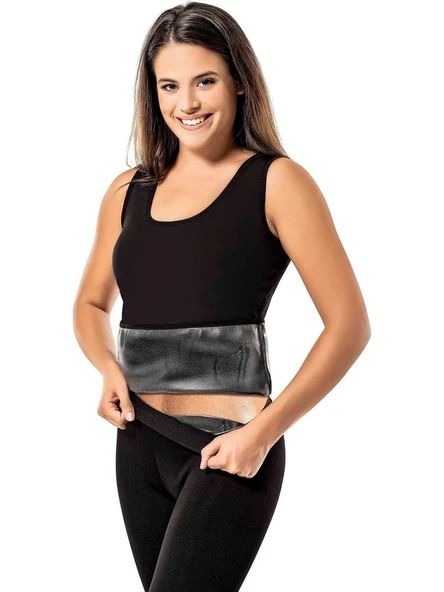 Yeni Moda Atlet Tayt Takım Unisex Sweet Sauna Termal Siyah ürün görseli 1