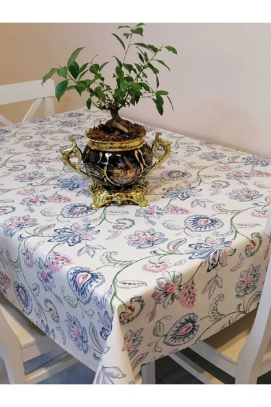 Elyaflı Pvc Muşamba - Desenli Silinebilir Masa Örtüsü - Resim 2