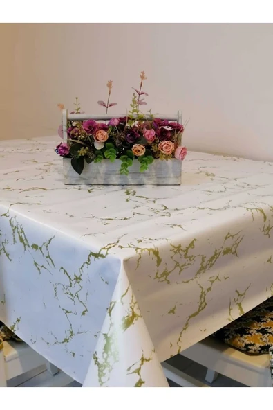ELYAFLI PVC MUŞAMBA - DESENLİ SİLİNEBİLİR MASA ÖRTÜSÜ - Resim 4