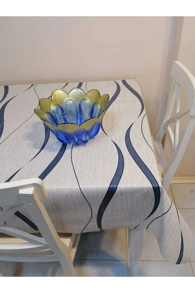 ELYAFLI PVC MUŞAMBA - DESENLİ SİLİNEBİLİR MASA ÖRTÜSÜ - Resim 5