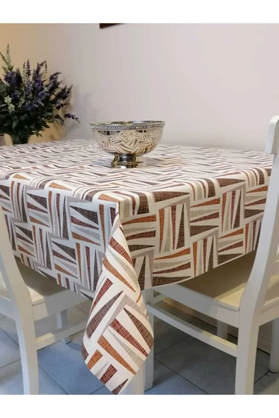 ELYAFLI PVC MUŞAMBA - DESENLİ SİLİNEBİLİR MASA ÖRTÜSÜ - Resim 2