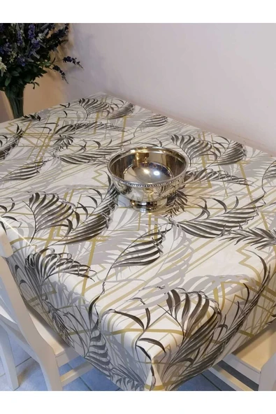 ELYAFLI PVC MUŞAMBA - DESENLİ SİLİNEBİLİR MASA ÖRTÜSÜ - Resim 4