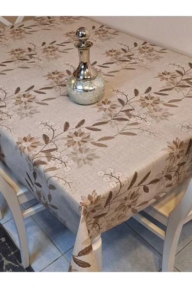 SİMLİ KETEN DOKULU PVC MASA ÖRTÜSÜ - Resim 3