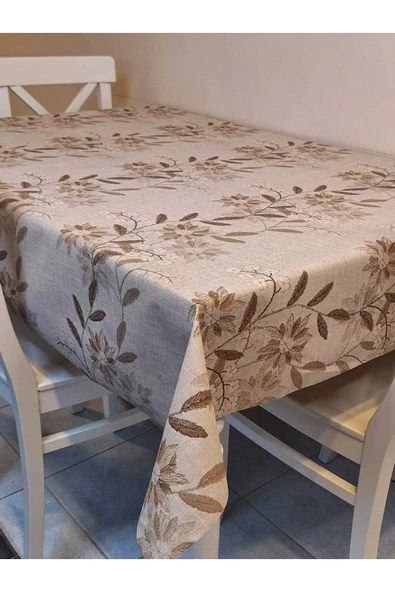 SİMLİ KETEN DOKULU PVC MASA ÖRTÜSÜ - Resim 6