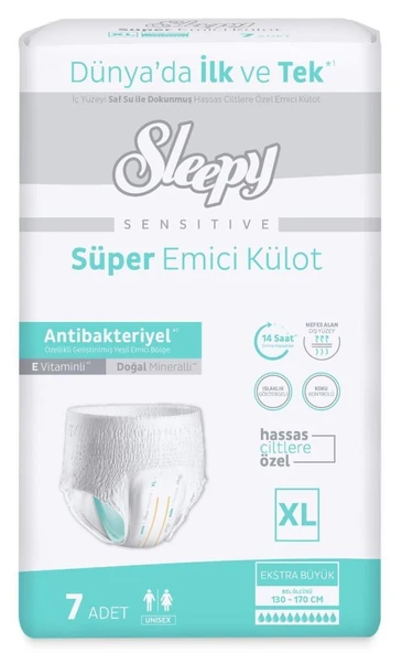 Sleepy Sensitive Süper Emici Külot X-Large 7 Adet ürün görseli 1
