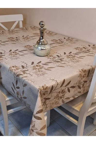 SİMLİ KETEN DOKULU PVC MASA ÖRTÜSÜ - Resim 2