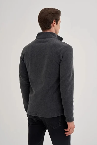 CAZ 56330 DİK YK. POLAR SWEAT HIRKA ANTRASİT - Resim 4