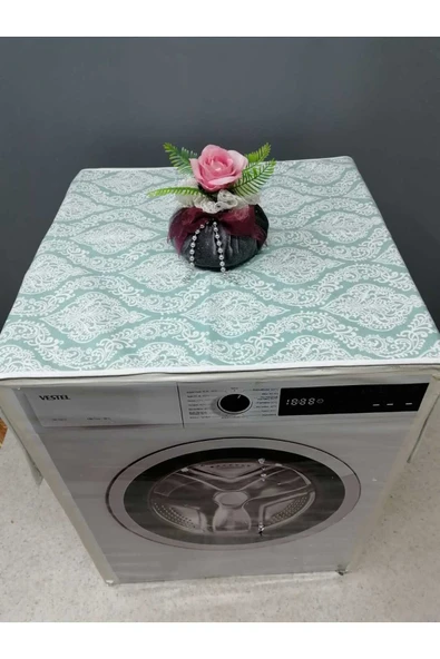 YEŞİL BEYAZ DUCK KUMAŞ ÇAMAŞIR VE KURUTMA MAKİNESİ ÖRTÜSÜ 120X60CM ürün görseli