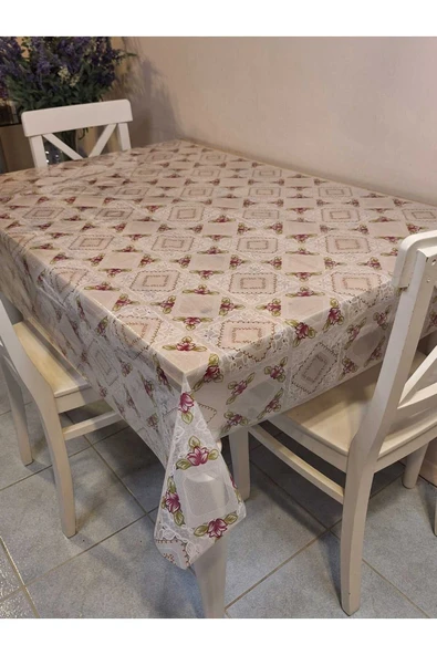 Şeffaf 0.018 Mm Pvc Muşamba - Desenli Silinebilir Şeffaf Masa Örtüsü ürün görseli