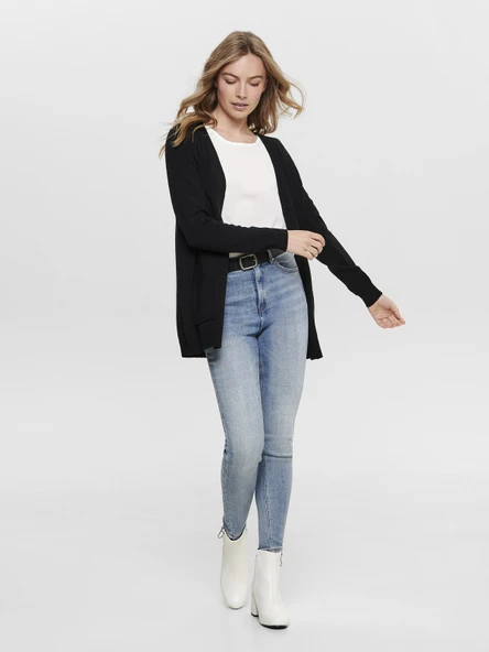 ONLY Bayan Uzun Örgü Hırka 15174274 - Resim 3