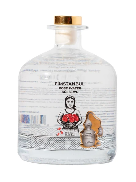 Fimstanbul İlk Sıkım %100 Saf Doğal Gül Suyu 500 ml – Rose Water - Cam Şişe – Yaprak Taneli - Resim 2