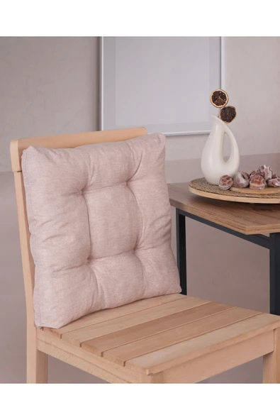 Misev Krem Pofidik Sandalye Minderi - Resim 2