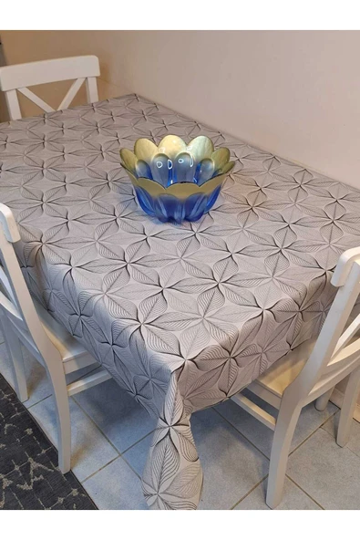 SİMLİ KETEN DOKULU PVC MASA ÖRTÜSÜ - Resim 2