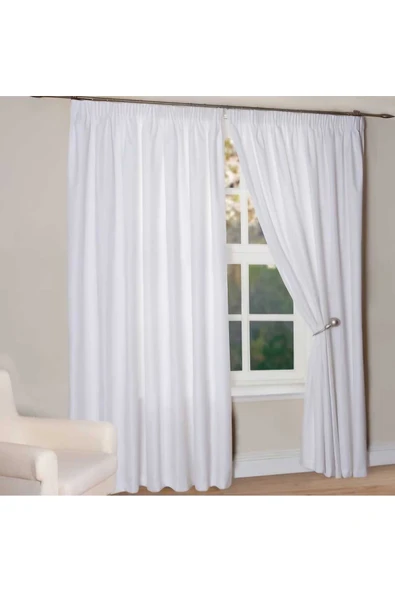 Gülsem Perdecilik BEYAZ SATEN GÜNEŞLİK 1. KALİTE ürün görseli 1