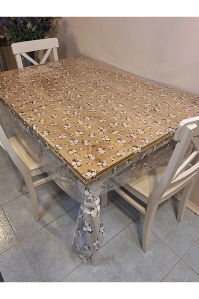 Şeffaf 0.018 Mm Pvc Muşamba - Desenli Silinebilir Şeffaf Masa Örtüsü - Resim 3