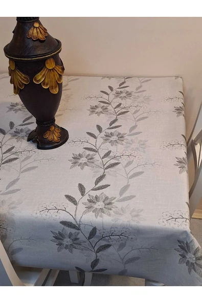 SİMLİ KETEN DOKULU PVC MASA ÖRTÜSÜ - Resim 4