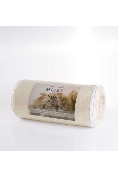 Misev Tek Kişilik Yün Yorgan - 1 Adet Yastık Kılıfı Hediyeli - Resim 3