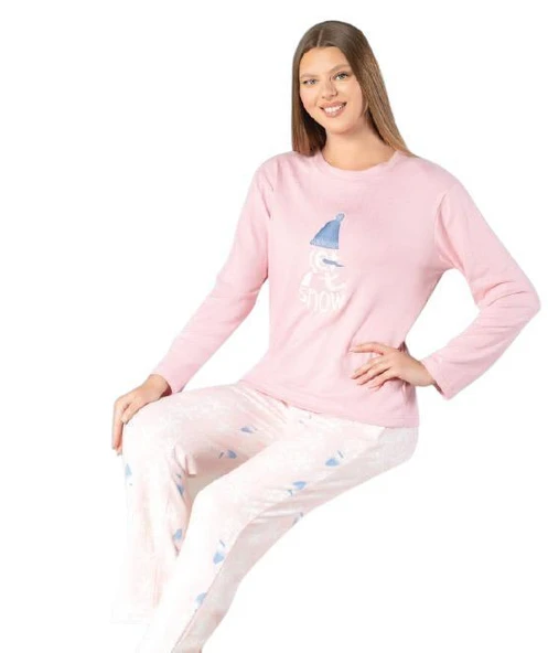 Pijahome Kadın Kışlık Termal Uzun Kollu Pijama Takımı ürün görseli