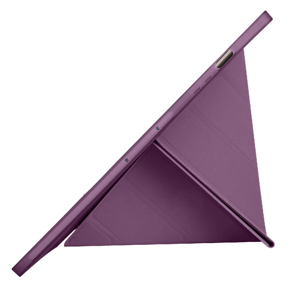 Samsung Galaxy Tab S9 Fe Plus X610 12.4 İnç Katlanabilir Kalemlikli Standlı Akıllı Kılıf  Mor - Resim 5