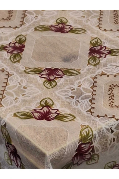 Şeffaf 0.018 Mm Pvc Muşamba - Desenli Silinebilir Şeffaf Masa Örtüsü - Resim 3