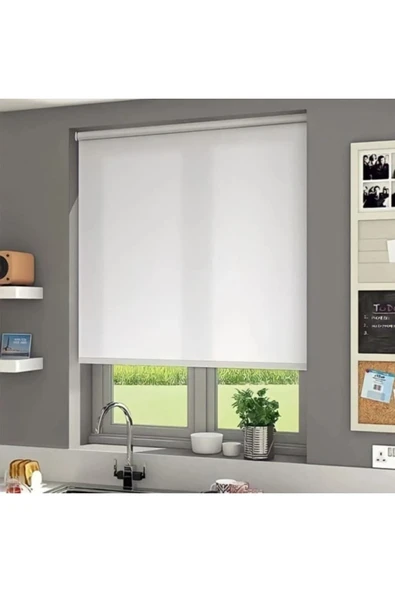 Gülsem Perdecilik Düz Beyaz  Stor Perde ürün görseli 1