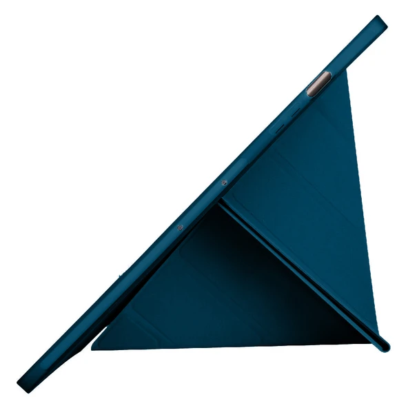 Samsung Galaxy Tab S9 Plus X810 12.4 İnç Katlanabilir Kalemlikli Standlı Akıllı Kılıf  Petrol - Resim 5