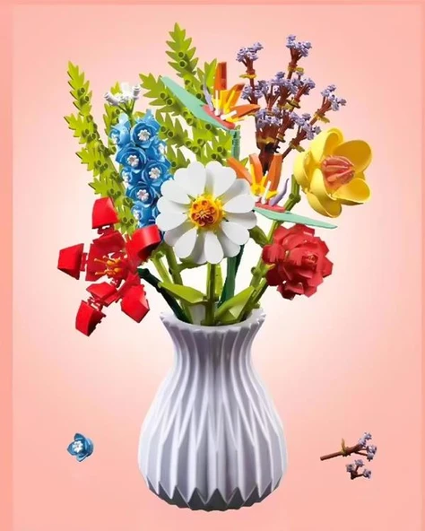 Pasifik Toys Çiçek Buketi Yapım Seti 756 Parça No:1 109 - Resim 2