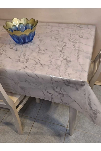 Şeffaf 0.018 Mm Pvc Muşamba - Desenli Silinebilir Şeffaf Masa Örtüsü - Resim 2