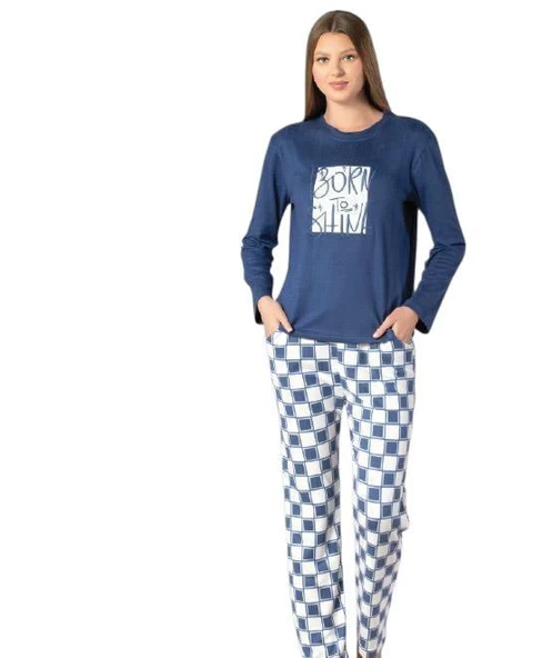 Pijahome Kadın Kışlık Termal Uzun Kollu Pijama Takımı - Resim 4