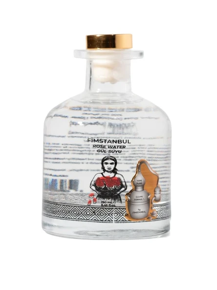 Fimstanbul İlk Sıkım %100 Saf Doğal Gül Suyu 250 ml – Rose Water - Cam Şişe – Yaprak Taneli - Resim 2