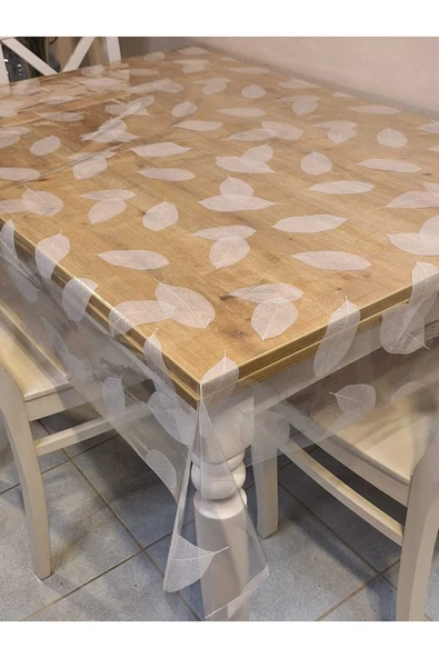 Şeffaf 0.018 Mm Pvc Muşamba - Desenli Silinebilir Şeffaf Masa Örtüsü - Resim 3