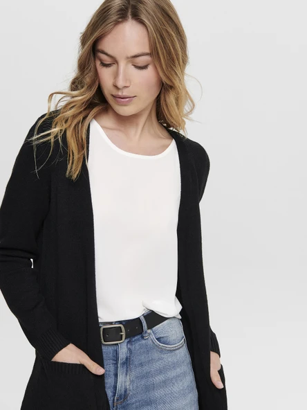 ONLY Bayan Uzun Örgü Hırka 15174274 - Resim 4