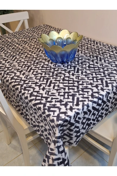 KUMAŞ DOKULU TABANI SİLİKONLU YIKANABİLİR SİLİNEBİLİR ÜTÜLENEBİLİR KAYMAZ DEKORATİF MASA ÖRTÜSÜ - Resim 4