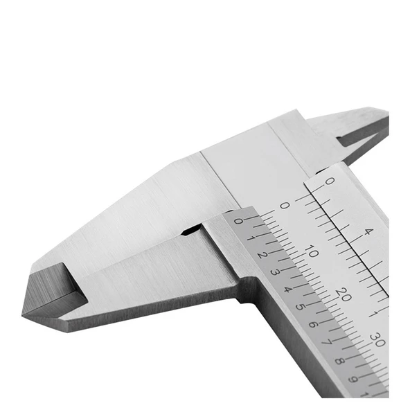 Kilitli Mekanik Kumpas Monoblok Metal Gövde 0.02 Hassasiyet 150 mm İç Dış Derinlik Ölçüm Aleti - Resim 5