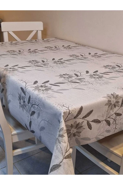 SİMLİ KETEN DOKULU PVC MASA ÖRTÜSÜ - Resim 5