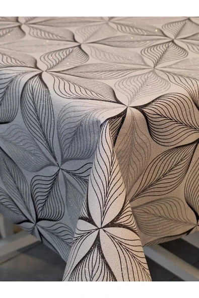 SİMLİ KETEN DOKULU PVC MASA ÖRTÜSÜ - Resim 3