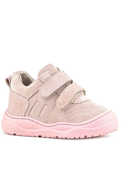 Rakerplus Schaggy Hakiki Deri Pudra Pembe Cırtlı Bebek Spor Ayakkabı - Resim 11