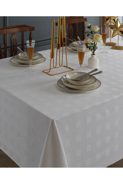 Misev Kare Desenli Masa Örtüsü - Resim 2