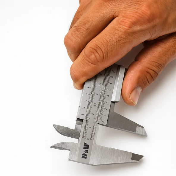 Kilitli Mekanik Kumpas Monoblok Metal Gövde 0.02 Hassasiyet 150 mm İç Dış Derinlik Ölçüm Aleti - Resim 6