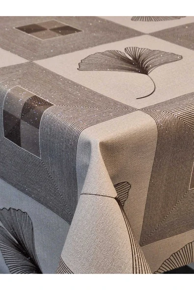 SİMLİ KETEN DOKULU PVC MASA ÖRTÜSÜ - Resim 6