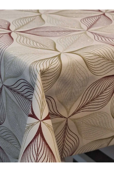 SİMLİ KETEN DOKULU PVC MASA ÖRTÜSÜ - Resim 6