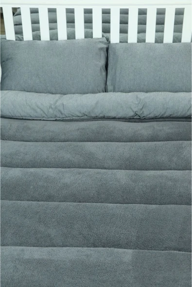 Misev Battal Boy Lüx Gri Welsoft Yorgan ürün görseli