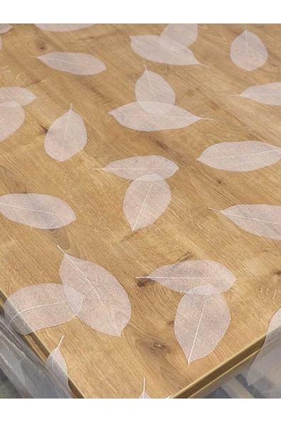 Şeffaf 0.018 Mm Pvc Muşamba - Desenli Silinebilir Şeffaf Masa Örtüsü - Resim 4