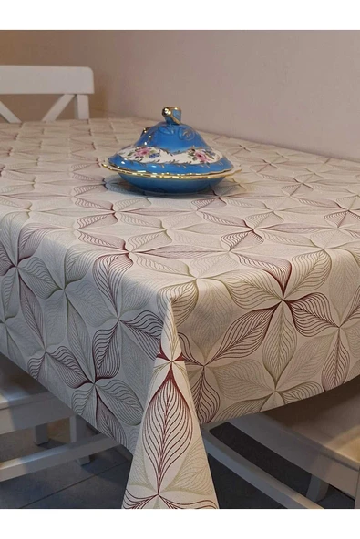 SİMLİ KETEN DOKULU PVC MASA ÖRTÜSÜ - Resim 4