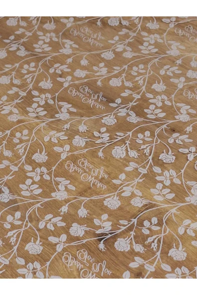 Şeffaf 0.018 Mm Pvc Muşamba - Desenli Silinebilir Şeffaf Masa Örtüsü - Resim 5