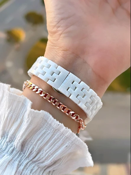 Daniel Klein Seramik Kordon Taşlı Kadran 2 Yıl Garantili 3 Atm Kadın Kol Saati+Bileklik Hediyeli SM3 - Resim 3